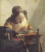 Jan Vermeer De kantwerkster (mk30) oil on canvas